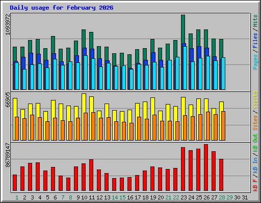 Daily usage for February 2026